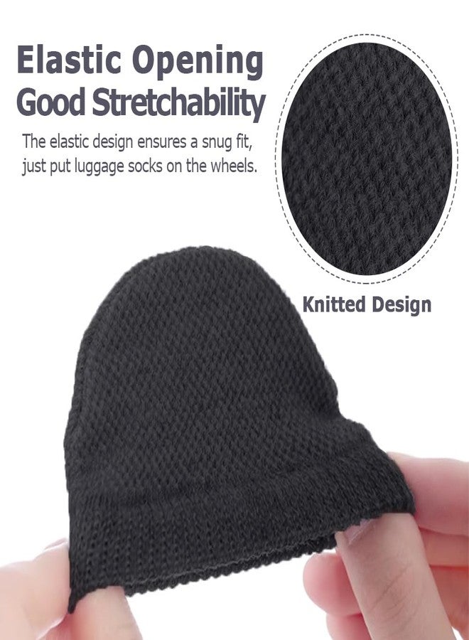 SHINETEC Luggage Suitcase Wheel Cover Socks - Noise-Reducing & Anti-Scratch Protectors for Travel Luggage Wheels, Prevent Scratches & Dirty, 8pcs - Image 3